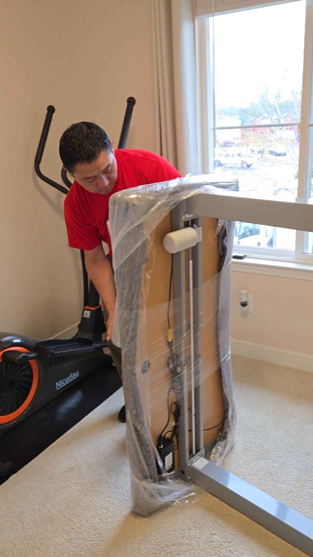 Seamless Adjustable Desk Relocation